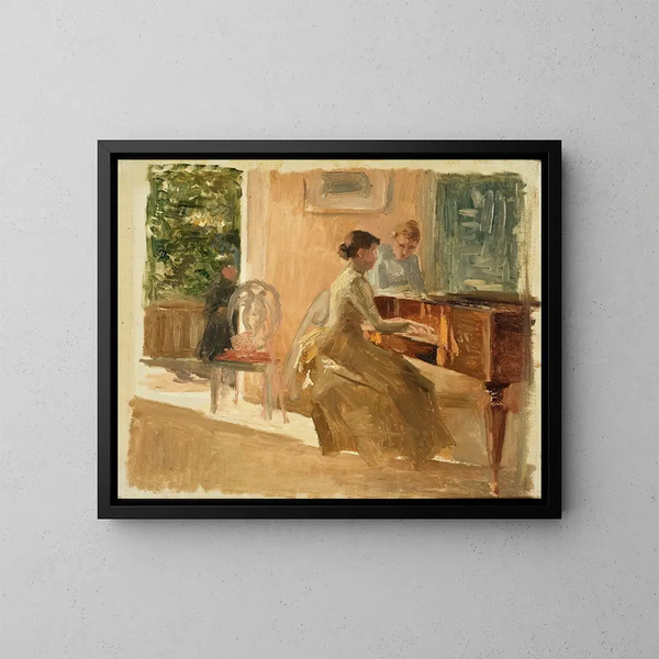 nel soggiorno di Haiko - Albert Edelfelt — quadro incorniciato alla parete