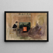 Interno della villa dell'artista a Kilo, Erik seduto vicino alla stufa - Albert Edelfelt — quadro incorniciato alla parete