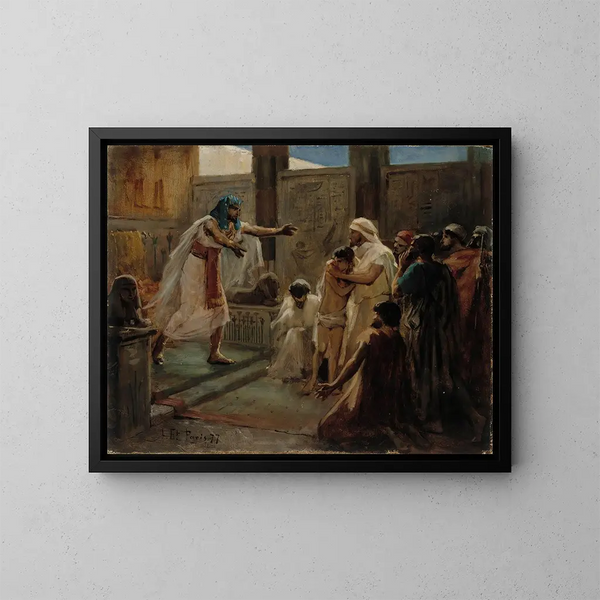 Giuseppe e i suoi fratelli - Albert Edelfelt — quadro incorniciato alla parete