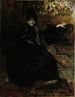 Dame in nero seduta Thérèse Noire - Albert Edelfelt — vista dell’opera