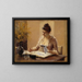 Dame écrivant une lettre - Albert Edelfelt — quadro incorniciato alla parete