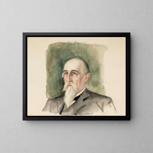 Studio di ritratto di Leo Mechelin - Albert Edelfelt — quadro incorniciato alla parete
