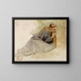 Studio di Maria Maddalena inginocchiata per Il Cristo e Maria Maddalena - Albert Edelfelt — quadro incorniciato alla parete