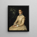 Ritratto dell'artista sorella Ellen Edelfelt - Albert Edelfelt — quadro incorniciato alla parete