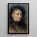 Ritratto della signora Emilie Krohn - Albert Edelfelt — quadro incorniciato alla parete