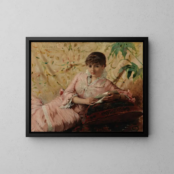 Lettura parigina - Albert Edelfelt — quadro incorniciato alla parete