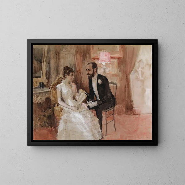 Scène au bal - Albert Edelfelt — quadro incorniciato alla parete