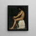 Uomo seduto - Albert Edelfelt — quadro incorniciato alla parete