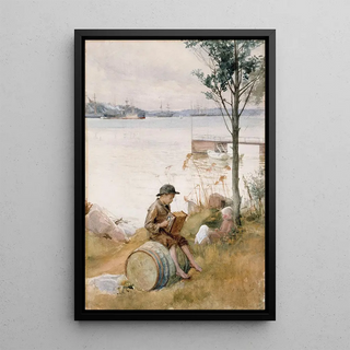 Albert Edelfelt - Serenade on the embankment (Case Conflict).webp