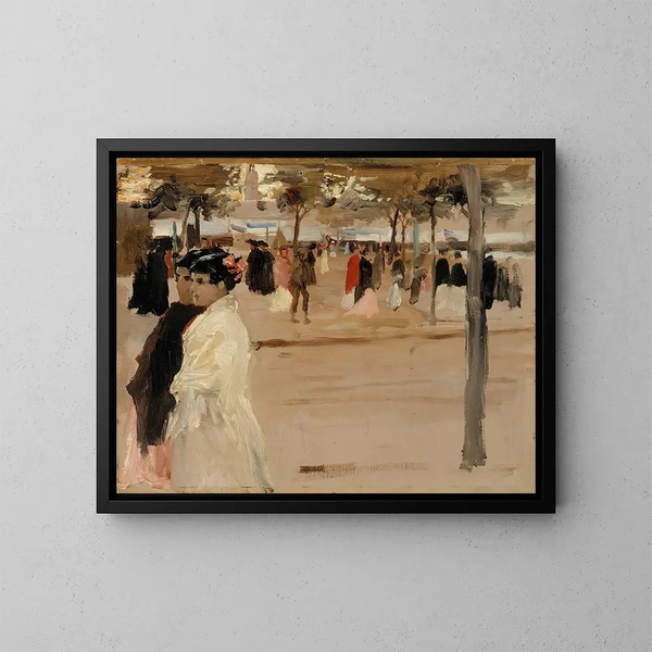 Studio per la strada della costa a San Telmo, Siviglia - Albert Edelfelt — quadro incorniciato alla parete