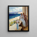 La donna dell'artista ed Emilie Von Etter sul balcone a Cannes - Albert Edelfelt — quadro incorniciato alla parete