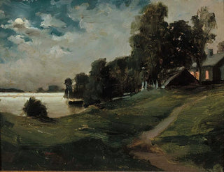 Villa a Haikko al chiaro di luna - Albert Edelfelt — vista dell’opera