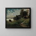 Villa a Haikko al chiaro di luna - Albert Edelfelt — quadro incorniciato alla parete