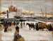 Giorno d'inverno sulla piazza del mercato di Helsinki - Albert Edelfelt — vista dell’opera
