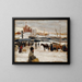 Giorno d'inverno sulla piazza del mercato di Helsinki - Albert Edelfelt — quadro incorniciato alla parete