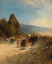 Una processione nella campagna romana - Albert Flamm — vista dell’opera