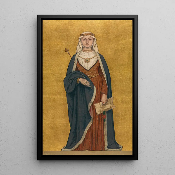 Jeanne de Flandre Figlia di Baudouin di Costantinopoli - Albert Frans Lieven De Vriendt — quadro incorniciato alla parete