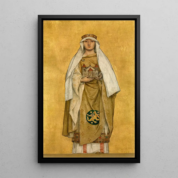 Judith, sposa di Baudouin I di Fiandra - Albert Frans Lieven De Vriendt — quadro incorniciato alla parete