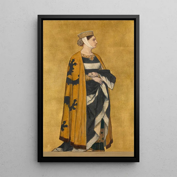Riproduzione del dipinto Marguerite de Flandre Fille de Baudouin de Constantinople - Albert Frans Lieven De Vriendt
