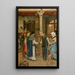 Riproduzione del dipinto I Magistrati visitano l'atelier di Jan van Eyck - Albert Frans Lieven De Vriendt