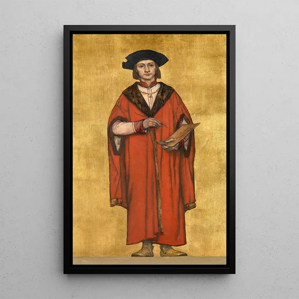 Il pittore Jan van Eyck - Albert Frans Lieven De Vriendt — quadro incorniciato alla parete