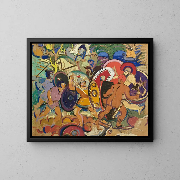 Episodio della guerra di Troia - Albert Gleizes — quadro incorniciato alla parete