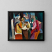 Donne sedute davanti a una finestra - Albert Gleizes — quadro incorniciato alla parete