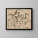 Tête d'homme - Albert Gleizes — quadro incorniciato alla parete