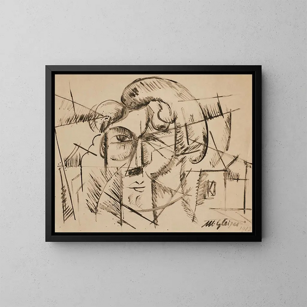 Tête d'homme - Albert Gleizes — quadro incorniciato alla parete
