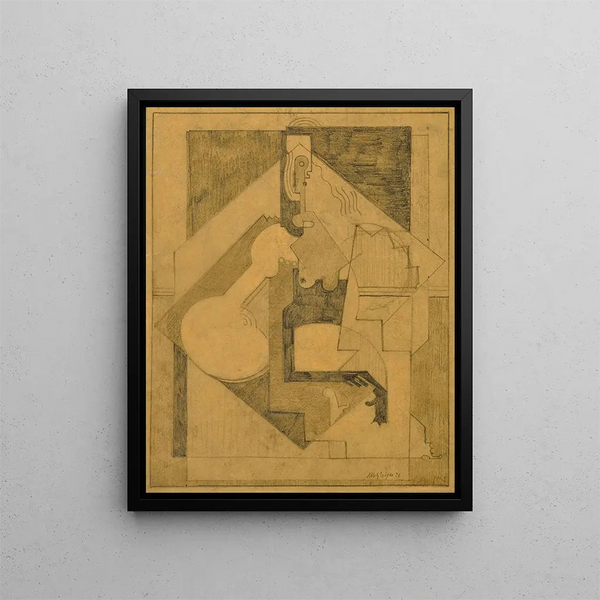 Studio per La Donna con Guanto o Composizione - Albert Gleizes — quadro incorniciato alla parete
