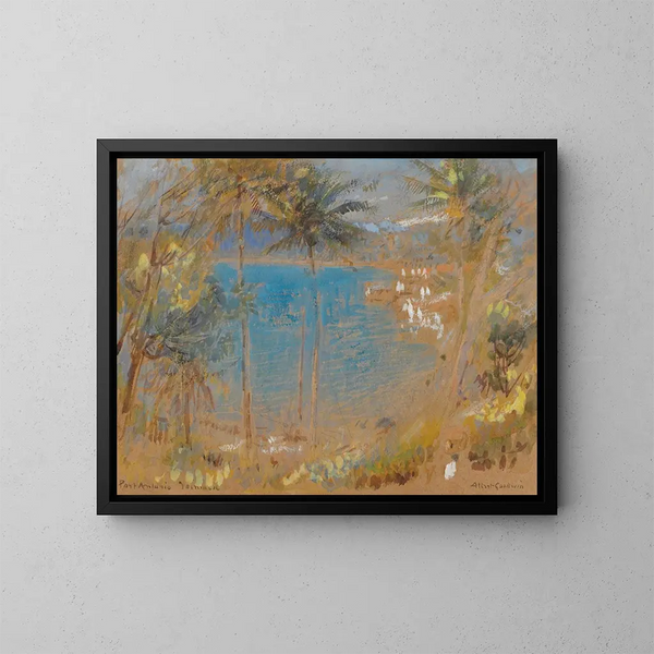 Trou blu, Port Antonio, Giamaica - Albert Goodwin — quadro incorniciato alla parete