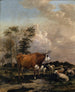 Pascolo con toro bruno - Albert Jansz Klomp — vista dell’opera