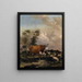 Pascolo con toro bruno - Albert Jansz Klomp — quadro incorniciato alla parete