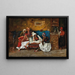 Una partita a scacchi - Albert Joseph Franke — quadro incorniciato alla parete
