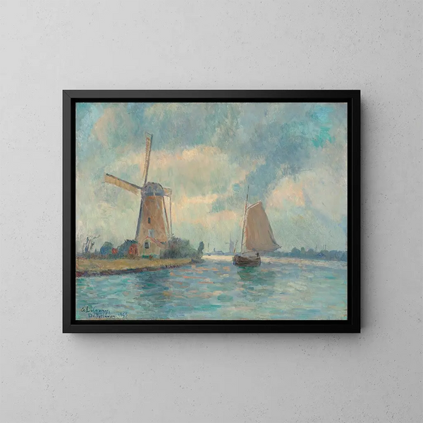 Moulin à Delft - Albert Lebourg — quadro incorniciato alla parete