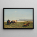 Bétail dans un pâturage au bord du lac - Albert Lugardon — quadro incorniciato alla parete
