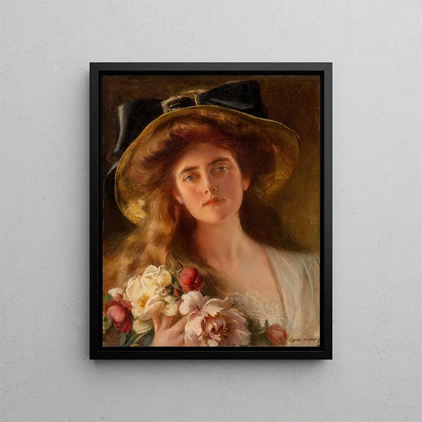 Le Porche d'estate - Albert Lynch — quadro incorniciato alla parete