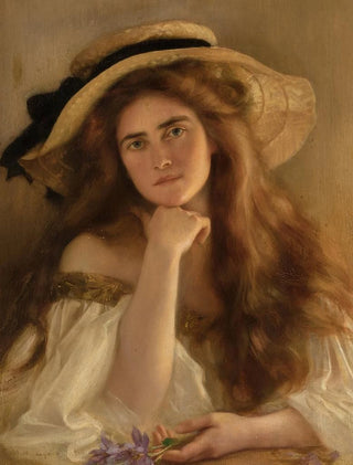 Albert Lynch - Young woman in a large picture hat.webp