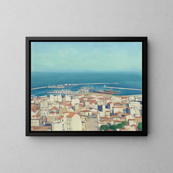 Alger, vista della città e del porto - Albert Marquet — quadro incorniciato alla parete