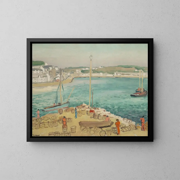 Audierne e le botti - Albert Marquet — quadro incorniciato alla parete