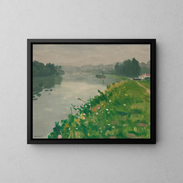 Berge de la Seine à Méricourt - Albert Marquet — quadro incorniciato alla parete