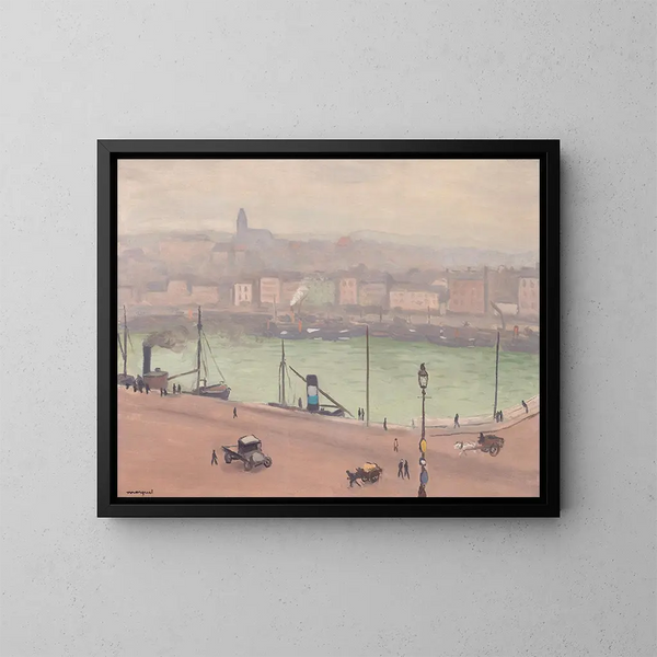 Boulogne-sur-Mer, il porto - Albert Marquet — quadro incorniciato alla parete