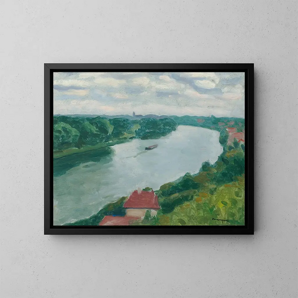 La Frette-sur-Seine, vista dei colli in direzione di Herblay - Albert Marquet — quadro incorniciato alla parete