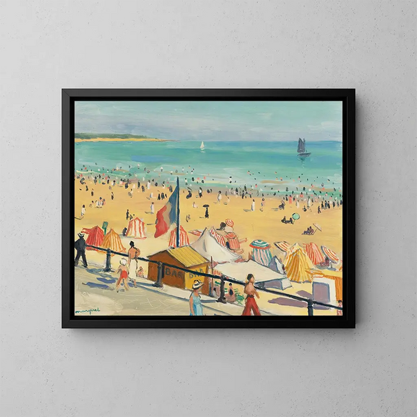 La Spiaggia delle Sabbie d'Olonne - Albert Marquet — quadro incorniciato alla parete