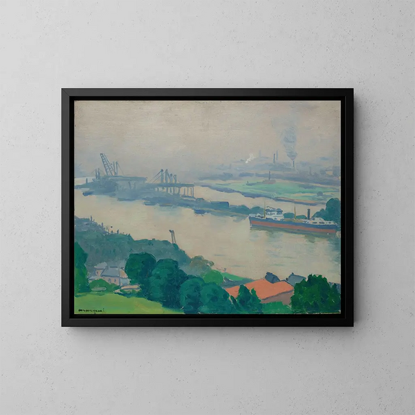 La Seine à Croisset près de Rouen - Albert Marquet — quadro incorniciato alla parete