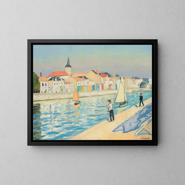 I pescatori con la lenza a La Chaume - Albert Marquet — quadro incorniciato alla parete
