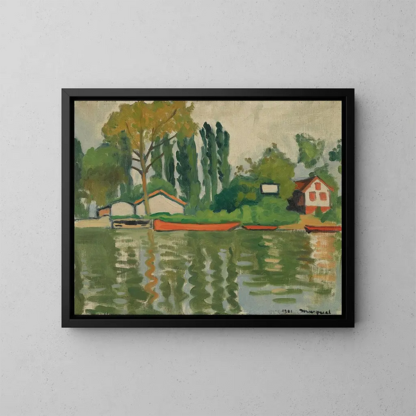 Les Peupliers à Villennes - Albert Marquet — quadro incorniciato alla parete