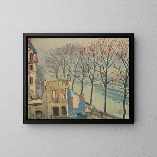 Case in demolizione, quai de Conti, Parigi - Albert Marquet — quadro incorniciato alla parete