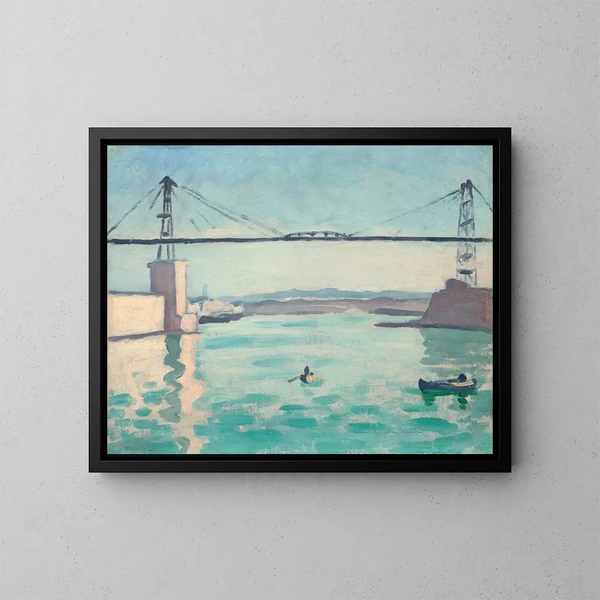 Marsiglia, il ponte trasbordatore - Albert Marquet — quadro incorniciato alla parete