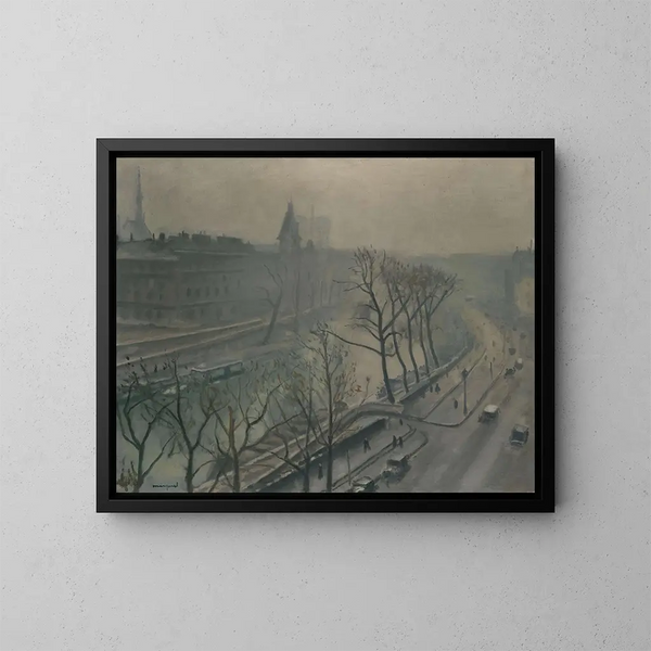 Parigi, il quai des Grands Augustins, crepuscolo - Albert Marquet — quadro incorniciato alla parete